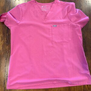 XL Figs F'ing Pink Catarina One Pocket Scrub Top